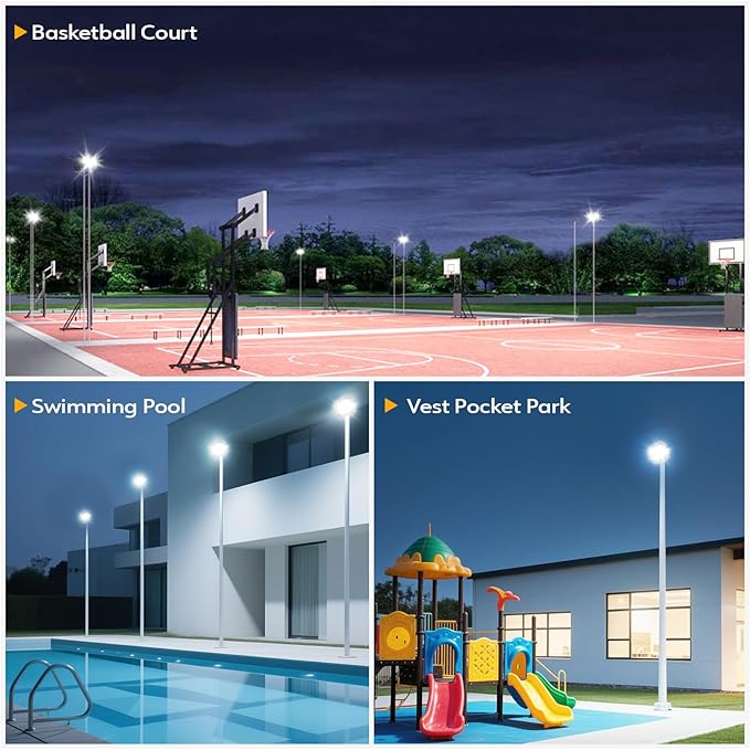 6 Pack LED Flood Lights Outdoor, 100W 10000LM Super Bright Floodlight Outside - Image 7