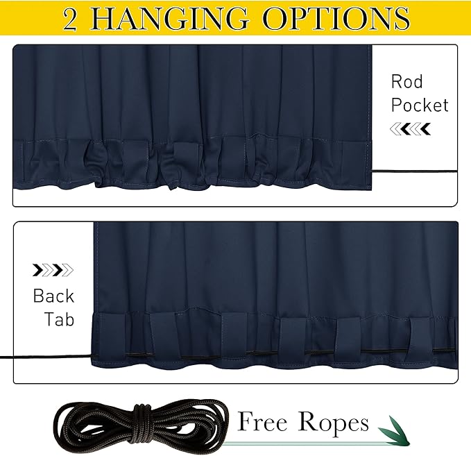 NICETOWN 2 Panels Outdoor Curtains - Image 2