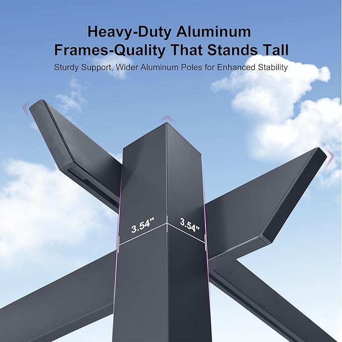 PURPLE LEAF 10' x 13' Aluminum Outdoor Pergola Wind-Resistant Retractable - Image 7