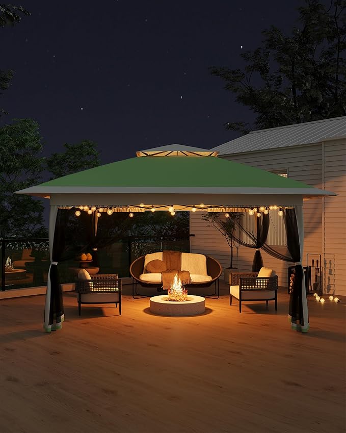 Canopy Tent 12x12 ft, Pop Up Gazebo One-Push Setup - Image 2
