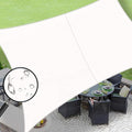LOVE STORY Rectangle 8'x16' Waterproof Sun Shade Sail Canopy UV Block by LOVESTORY