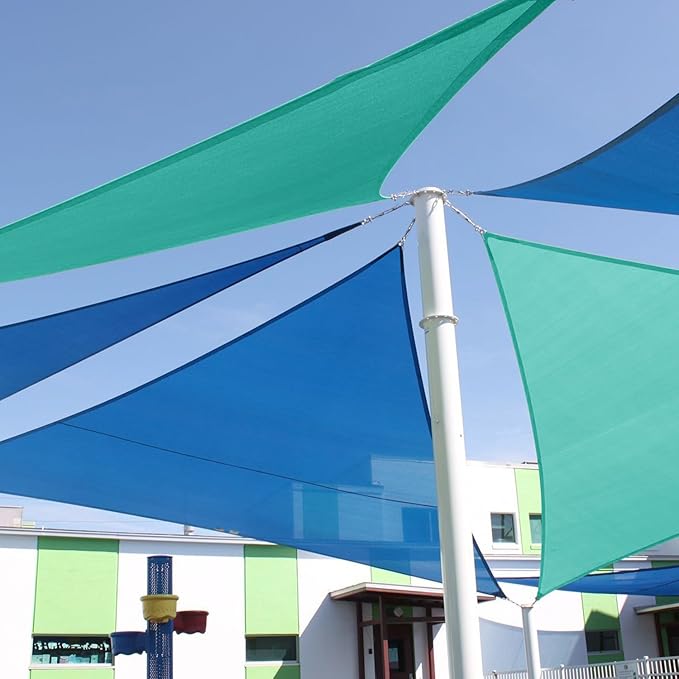 E&K Sunrise 26' x 26' x 26' Sun Shade Sail Triangle Canopy Shade Cover UV Block - Image 8