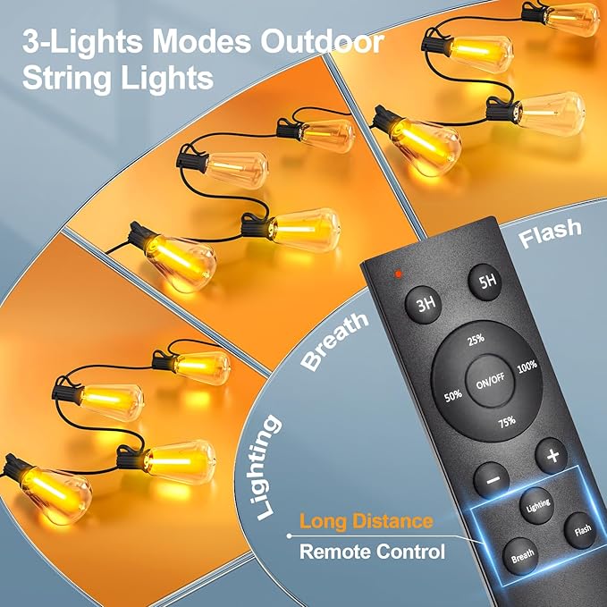 Outdoor String Led Patio Lights - 200Ft 60M Outside Waterproof Light - Image 2