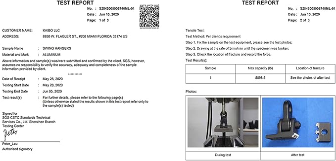 Heavy Duty Black Swing Hangers Screws Bolts Included Over 5000 lb Capacity - Image 4
