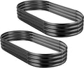 Land Guard 2Pcs Galvanized Raised Garden Bed Kit, 10×4×1ft Galvanized Planter by LandGuard