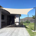 SUNNY GUARD Custom Size 18'x28' Rectangle Butter Cream UV Block Sunshade by SUNNYGUARD
