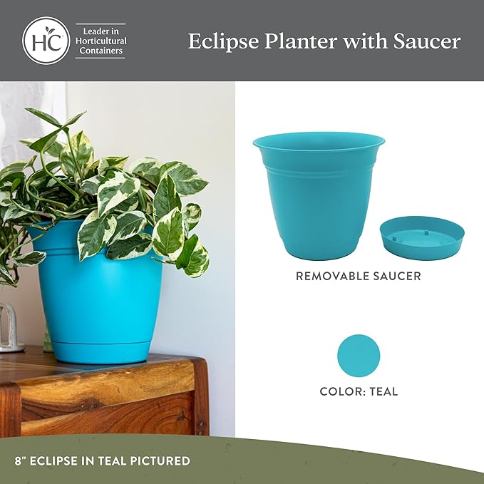 The HC Companies 12 Inch Eclipse Round Planter Pots - Image 2