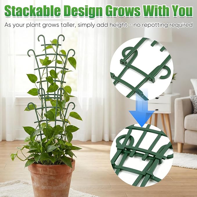 5 Pcs Trellis for Potted Plants, Stackable Plant Trellis for Climbing Plants - Image 5