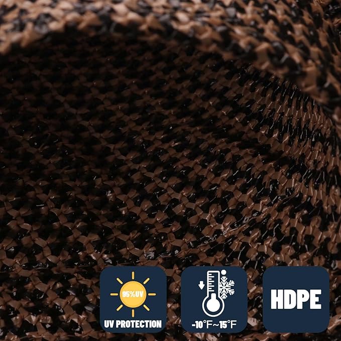 SUNNY GUARD Custom Size 12'x18' Rectangle Brown UV Block Sunshade - Image 4
