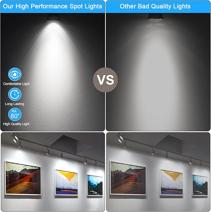 Mlambert 24 Pack MR16 LED Bulbs 50W Halogen Equivalent 5000K, 5W GU5.3 MR16 12V - Image 2