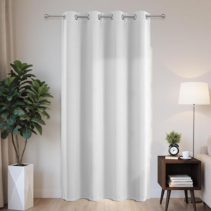 Joydeco Blackout Patio Sliding Door Curtains 72 Inches Long, Grommet Privacy by JOYDECO