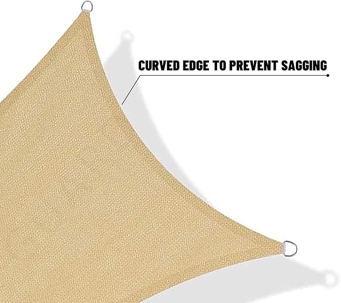 SUNNY GUARD Custom Size 9'x18' Sand Sun Shade Sail Rectangle UV Block Shade - Image 7