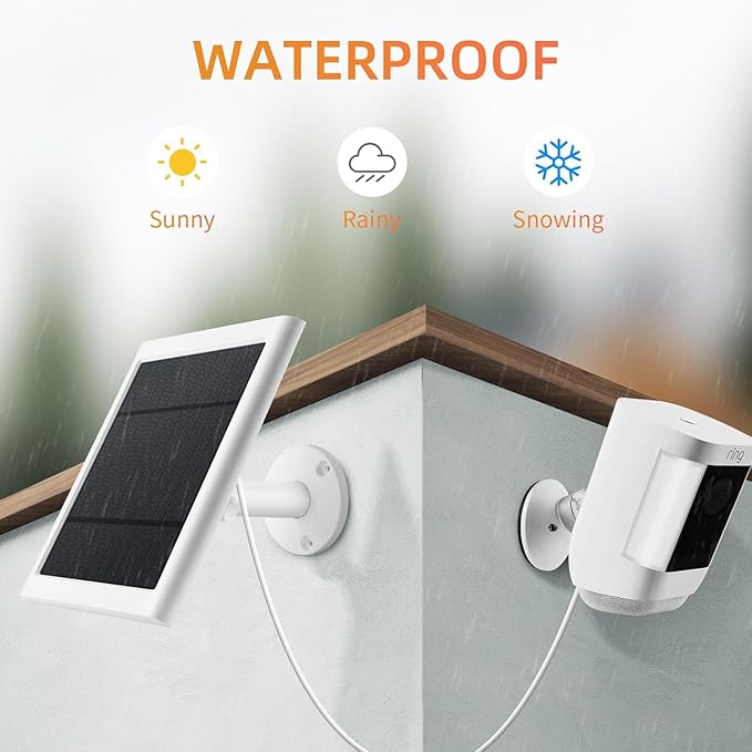 Solar Panel for Ring Camera, 3 Pack 4W Solar Charger Compatible - Image 5