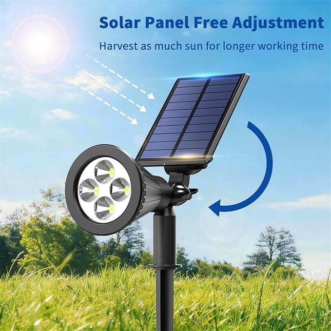6 Pack Solar Lights Outdoor Waterproof IP65, Warm White, Super Bright LED - Image 3