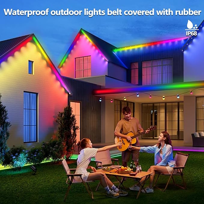 16.4FT Outdoor LED Strip Light Waterproof, IP68 Outside RGB+IC Light Strip - Image 2