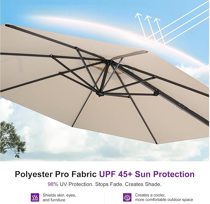 PURPLE LEAF 10 Feet Patio Umbrella - Image 5