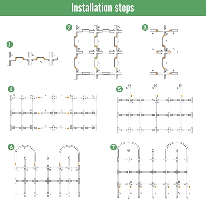Trellis for Climbing Plants Outdoor, 47.2" H Garden Trellis, Rustproof Garden - Image 7