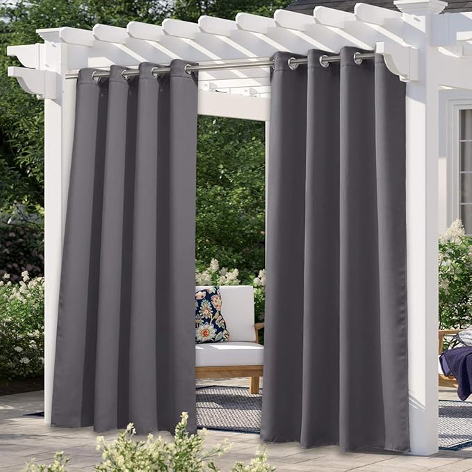 NICETOWN Indoor & Outdoor Blackout Curtain 84 inches Long by NICETOWN