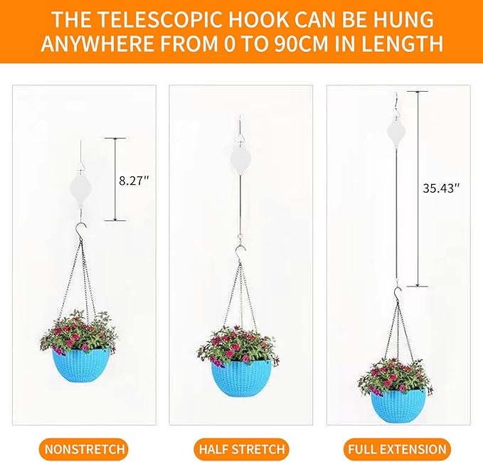 3Pcs Retractable Plant Hanger - Image 2