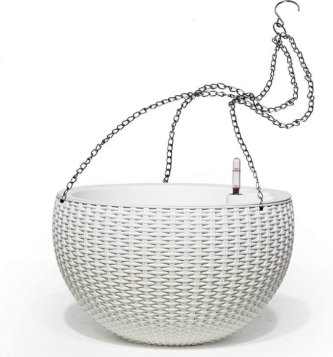Dexceder 9 Inch Self Watering Hanging Planters Indoor Outdoor, Thickened by Dexceder