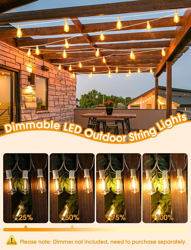 75FT Outdoor String Lights, Patio Lights - Image 5