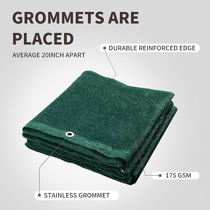 LOVE STORY Custom Size 3'x13' Dark Green Balcony Privacy Screen, UV Block - Image 6