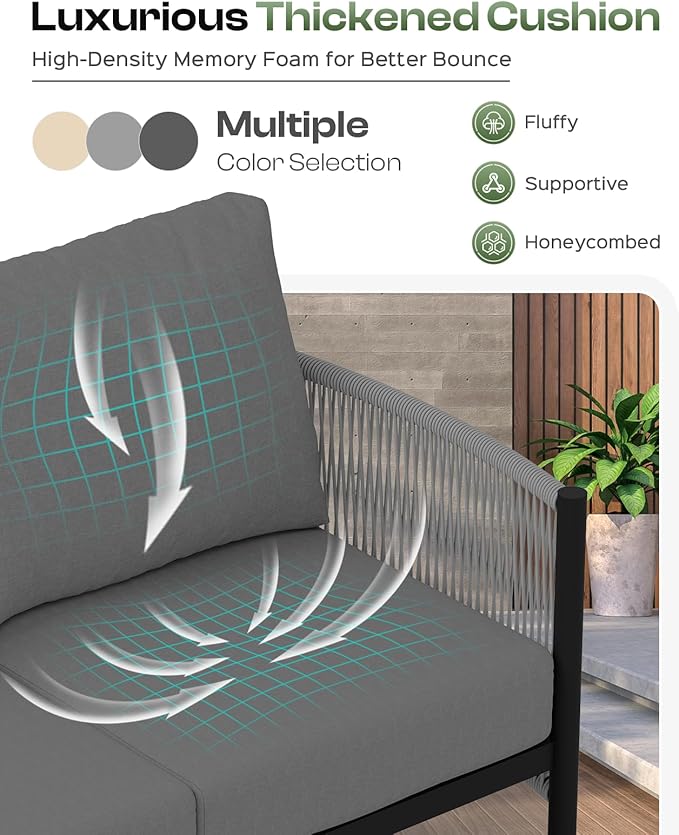 Aluminum Outdoor Patio Furniture Set - Image 5