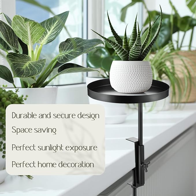 2 Pcs Window Sill Plant Shelf 5.7''D x 12.4''H Adjustable Window Shelf - Image 5