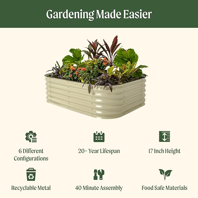 Vego garden Aluzinc Raised Garden Bed Kits, Terra Cotta - Image 2