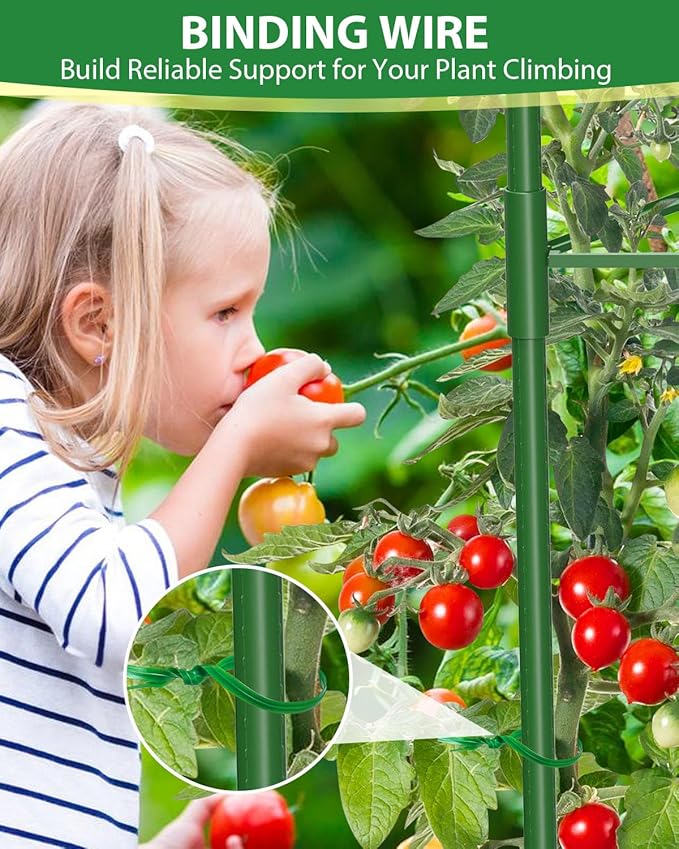 3 Pack Tomato Cages for Garden, 51in*13in Adjustable Tomatoes Plant Stakes - Image 5