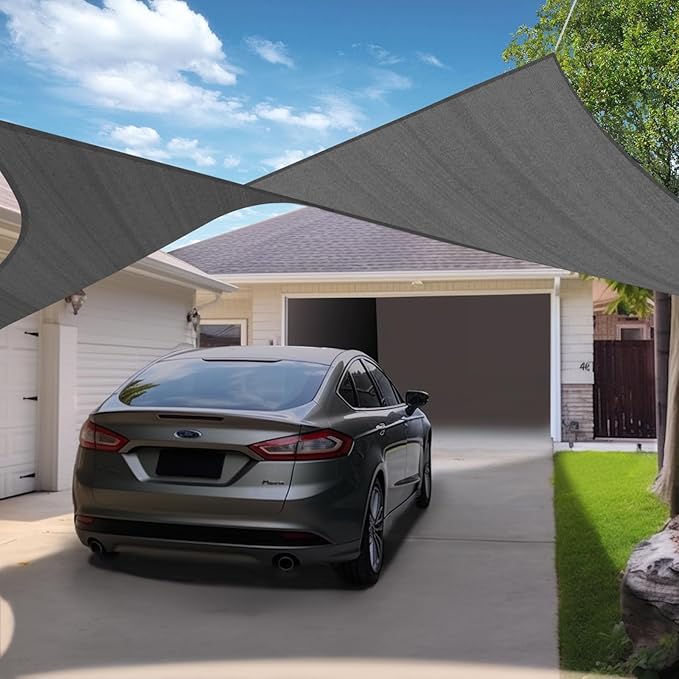 KANAGAWA Sun Shade Sail 13'x20' Dark Gray Rectangle UV Block Canopy Awning - Image 4