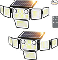 6000LM Solar Lights Outdoor Waterproof, 6 Heads Solar Flood Lights Outdoor by SZPOWER
