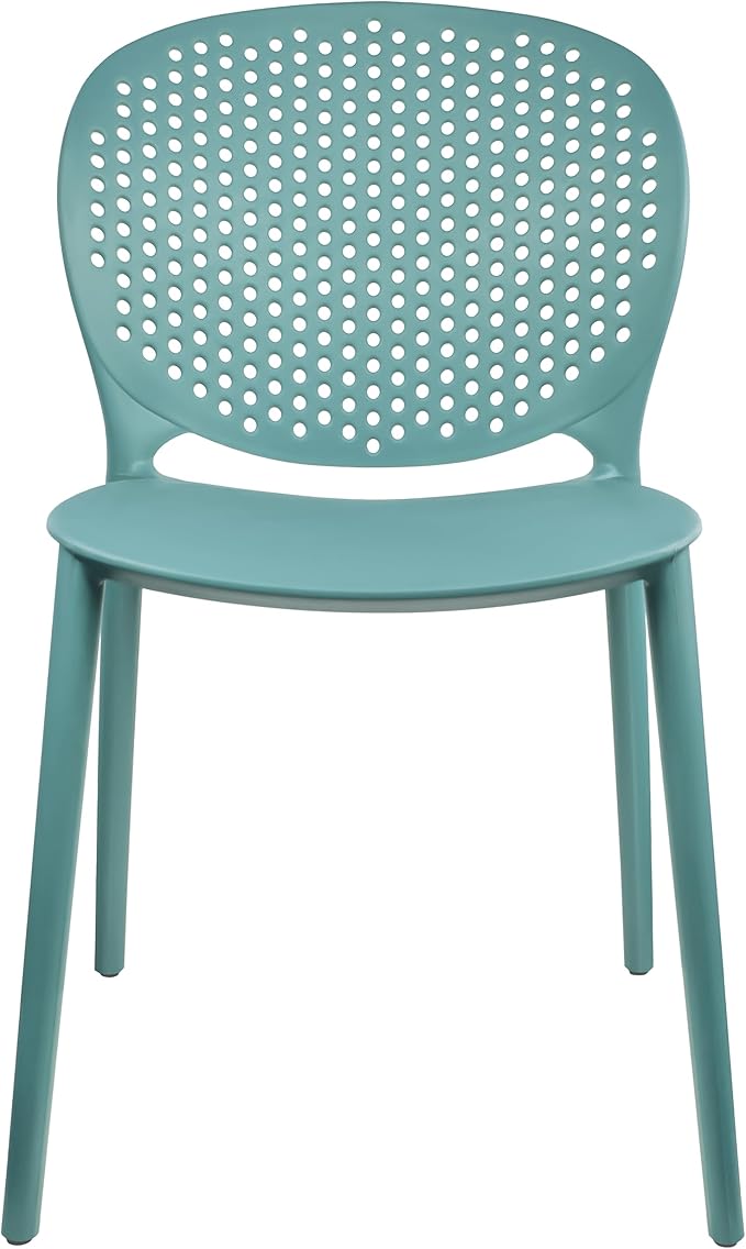 2xhome Set of 4 Patio Dining Chairs | Modern Stackable Outdoor Pool Side Chair - Image 7