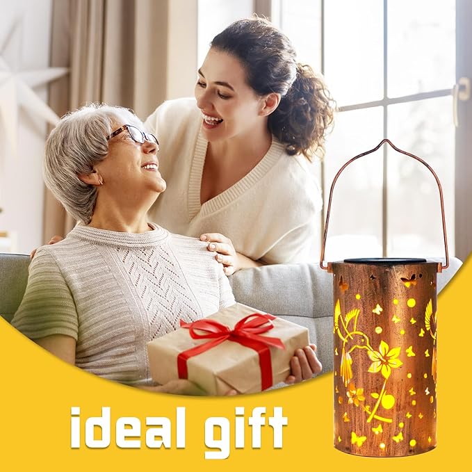 4 Pack Solar Lanterns Outdoor Waterproof Hummingbirds Birthday Gifts - Image 6