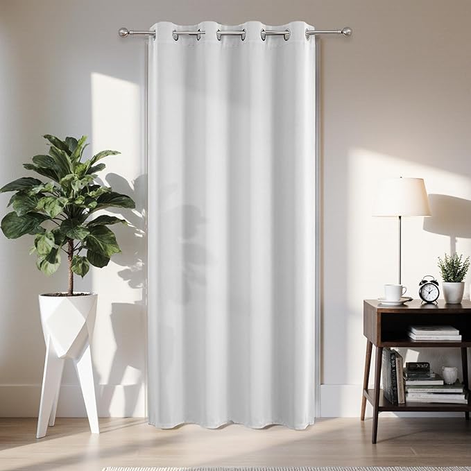 Joydeco Blackout Door Curtain for Doorway Privacy 78 Inches Long, Grommet by JOYDECO