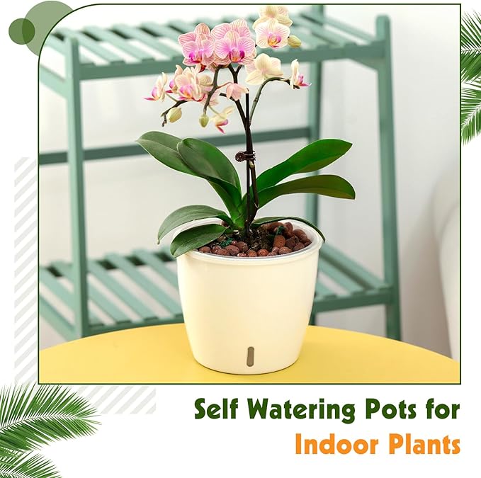 Self Watering Pots for Indoor Plants, Small African Violet Pots - Image 2