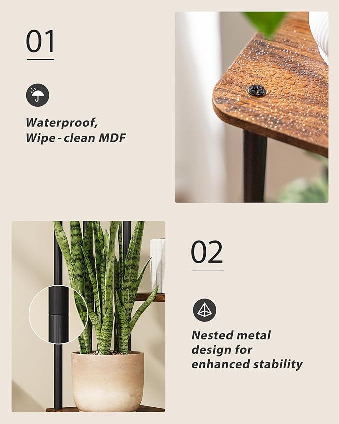Tall Plant Stand Indoor 5 Tiered Plant Shelf - Image 5