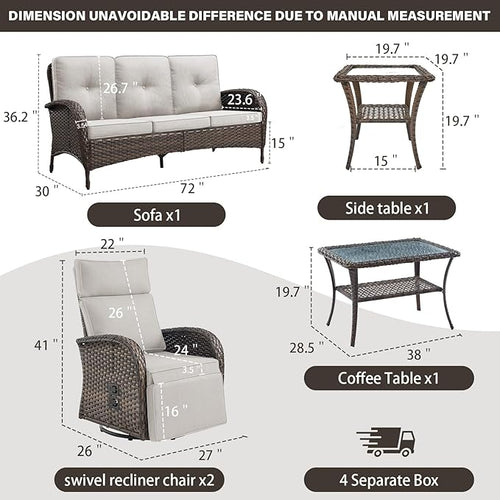 5 Piece Patio Furniture Set - Image 2