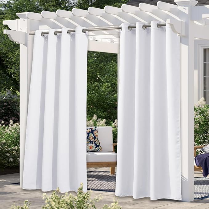 NICETOWN White Outdoor Curtains by NICETOWN