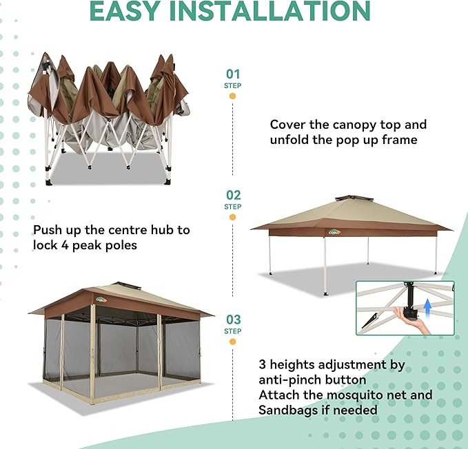 COBIZI 10x15 FT Pop up Gazebo on Clearance - Image 5