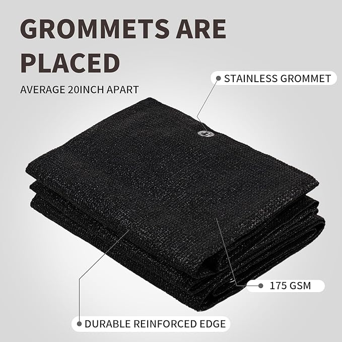 LOVE STORY Custom Size 3'x23' Black Balcony Privacy Screen, UV Block Privacy - Image 6