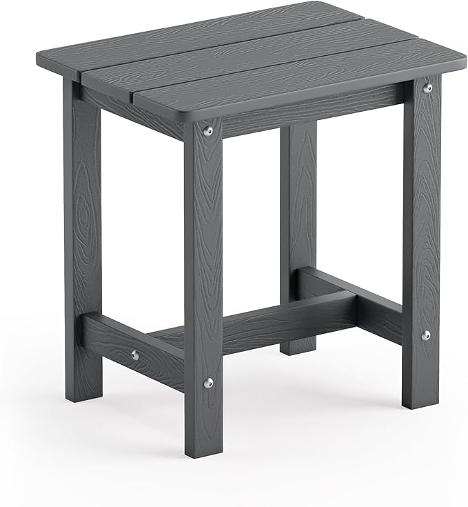 LUE BONA Outdoor Side Table, HDPS Small Outdoor Adirondack Side Tables by LUEBONA