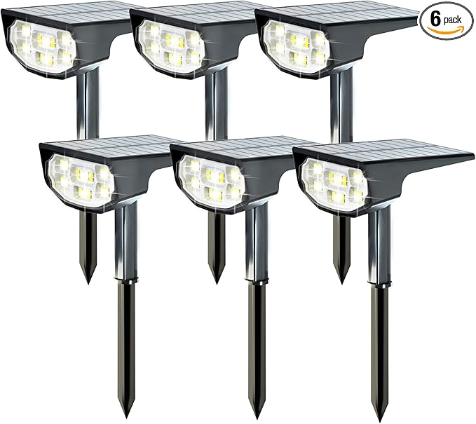 Solar Spot Lights Outdoor IP68 Waterproof, Ultra-Bright Performance，Simple Modes by Home