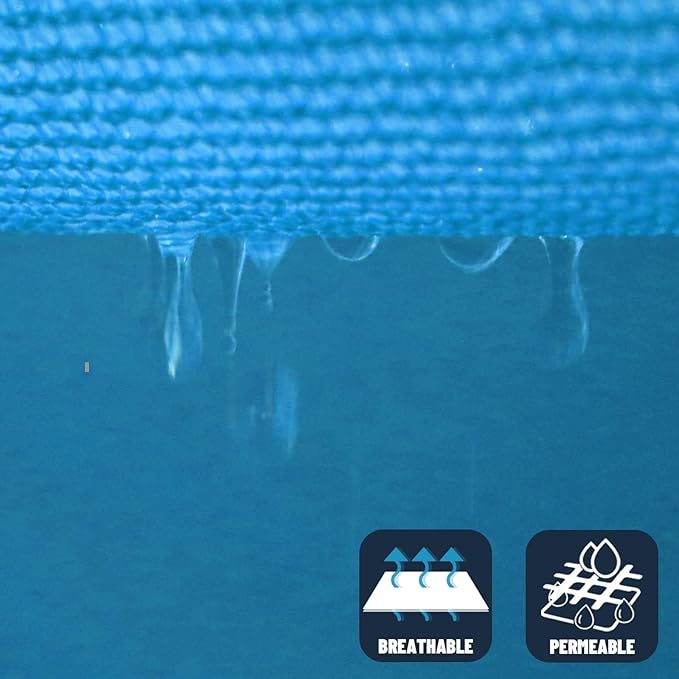 SUNNY GUARD Custom Size 8'x9' Turquoise Blue Sun Shade Sail Rectangle UV Block - Image 5