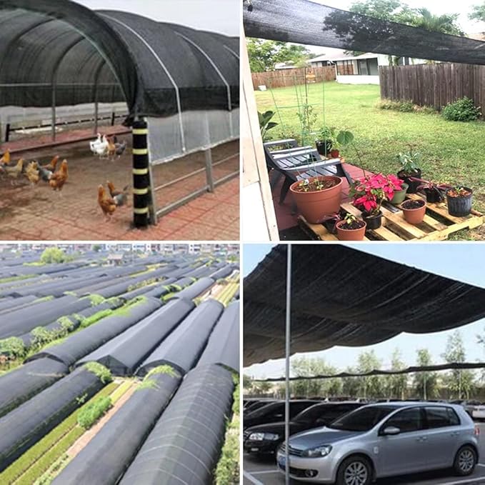 QLOFEI 18x18 FT Shade Cloth for Garden, 80-90% Sunblock Neting Cover - Image 7