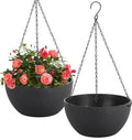 10 inch Hanging Planters for Indoor Plants, 2 Pack Planters for Outdoor Plants by HIGSEEU