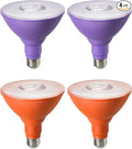 EDISHINE PAR38 Purple & Orange LED Flood Light Bulbs Outdoor, Dimmable LED by EDISHINE