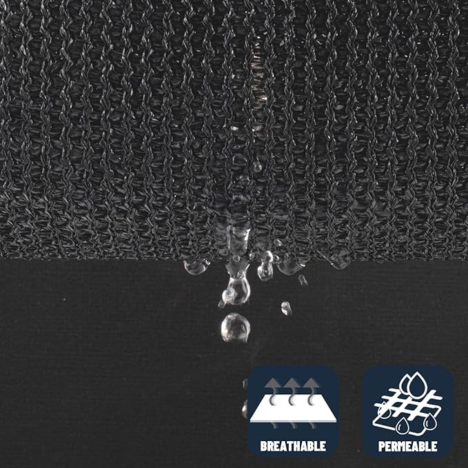 SUNNY GUARD Sun Shade Sail 13' x 20' Rectangle Graphite Grey UV Block Sunshade - Image 5