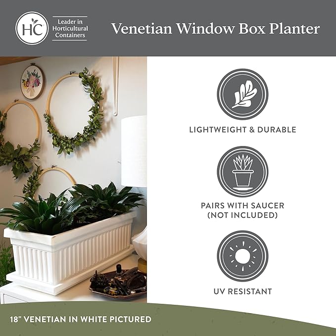 The HC Companies Venetian Window Planter Box w/Drain Plug - Image 4