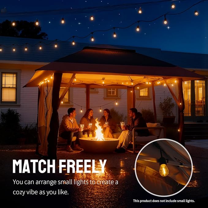 CROWN SHADES 13x13 Pop Up Gazebo, Canopy Tent, Gazebos on Clearance - Image 7